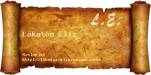 Lakatos Eliz névjegykártya
